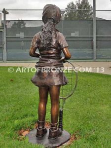 Love of the Game sculpture of USTA junior tennis player