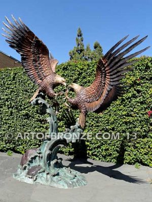 Power and Glory bronze sculpture of eagle monument for public art