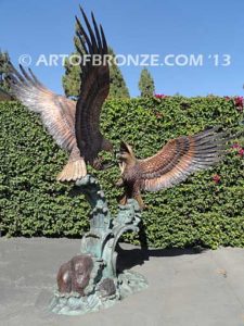 Power and Glory bronze sculpture of eagle monument for public art