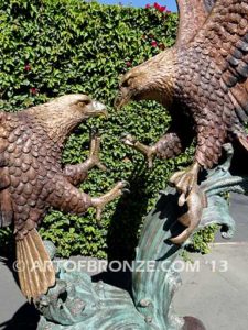 Power and Glory bronze sculpture of eagle monument for public art