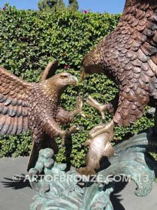 Power and Glory bronze sculpture of eagle monument for public art