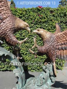 Power and Glory bronze sculpture of eagle monument for public art