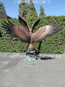 Power and Glory bronze sculpture of eagle monument for public art