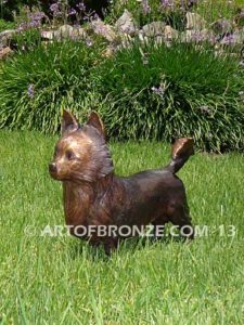 Chihuahua long-haired gallery & custom quality bronze sculpted dog pet statues