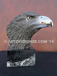 Pride limited-edition lost wax stainless steel sculpture of eagle head