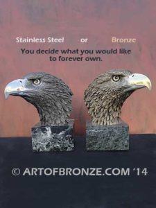 Pride limited-edition lost wax bronze sculpture of eagle head