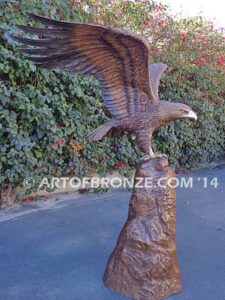 Land of the Free bronze sculpture of eagle monument for public art