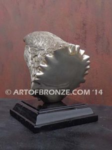 Freedom of the Sky limited-edition lost wax bronze sculpture of eagle head