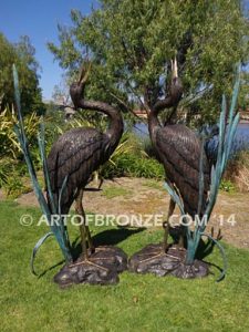 Heron Fountain statue of a fountain made by two Herons