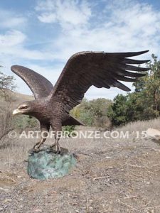 Spirit of Freedom bronze sculpture of eagle monument for public art school mascot