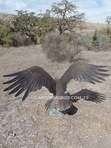 Spirit of Freedom bronze sculpture of eagle monument for public art school mascot