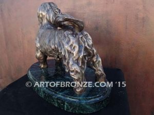 Bentley Maltese gallery quality custom bronze sculpted statue of beloved Maltese dog