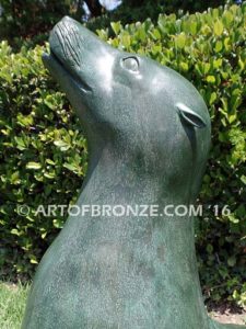 Showboat bronze seal sculpture for zoo, museum or private collector