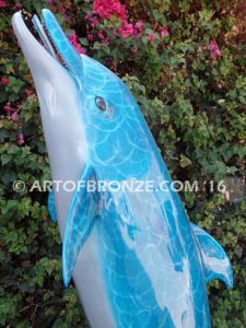 Oracle of the Sea bronze fine art gallery sculpture of dolphins, whales and porpoises