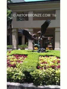 Power and Glory bronze sculpture of eagle monument for public art