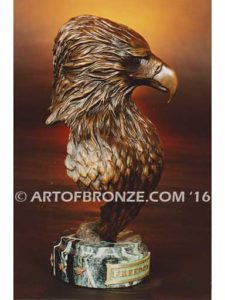 Limited edition bronze eagle sculpture for private collector or corporate collection