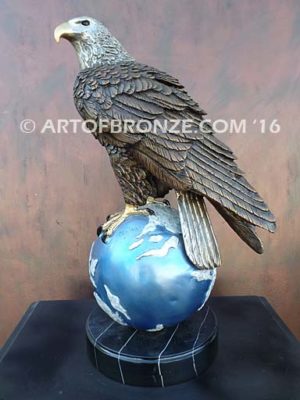 Limited edition bronze eagle sculpture for private collector