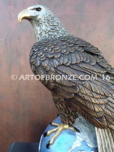 Limited edition bronze eagle sculpture for private collector