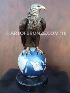 Limited edition bronze eagle sculpture for private collector