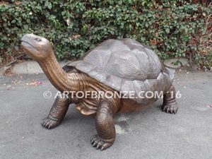 Galapagos Giant Tortoise bronze fine art gallery reptile statue- tortoise, turtle, and terrapin