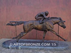 For the Roses sculpture of Kentucky Derby winner My Boy Jack with #10 Silks