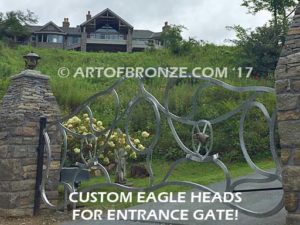 Freedom of the Sky limited-edition lost wax bronze sculpture of eagle head