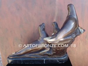 Harbor Patrol bronze seal sculpture for gallery, museum or private collector