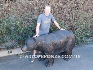 Bear Crossing special edition, gallery quality standing outdoor black bear monument