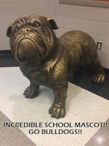 Chopper gallery quality custom bronze sculpted statue of 4 ft. long bulldog