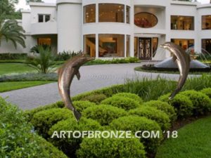 Dolphin Fantasy bronze fine art gallery sculpture of dolphins, whales and porpoises