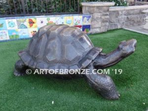 In No Rush Giant Turtle bronze fine art gallery reptile statue- tortoise, turtle, and terrapin