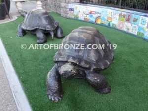 In No Rush Giant Turtle bronze fine art gallery reptile statue- tortoise, turtle, and terrapin