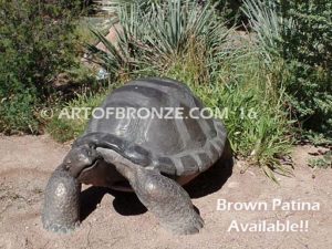 In No Rush Giant Turtle bronze fine art gallery reptile statue- tortoise, turtle, and terrapin