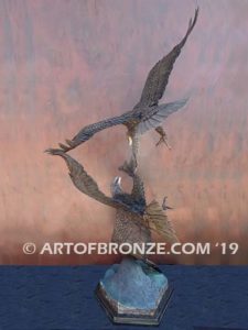 Team Commissary limited edition gallery bronze eagle by artist Michael Maiden