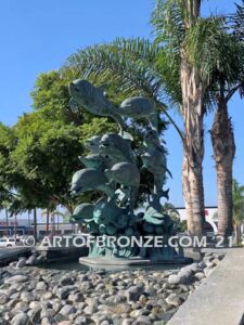 Dolphin Jubilation bronze Art in Public places monument of 11 eleven leaping dolphins over 10 ft. tall