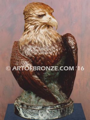 Limited edition bronze eagle sculpture for private collector or corporate collection