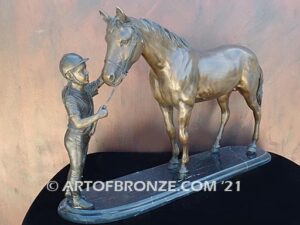 Future Medal Winners gift award sculpture attached to marble base for hunter jumpers