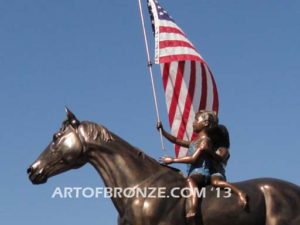 Grand Parade bronze standing stallion horses for world class shopping center developer McIntyre Company