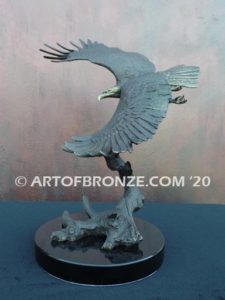 Limited edition bronze eagle sculpture for private collector or corporate collection