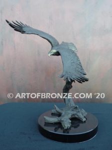 Limited edition bronze eagle sculpture for private collector or corporate collection