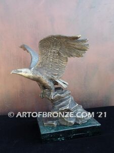 Wings of Justice sculpture of flying bald eagle corporate gift award