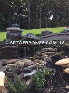 Majesty bronze sculpture of eagle monument for public art