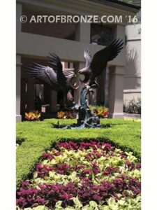 Power and Glory bronze sculpture of eagle monument for public art