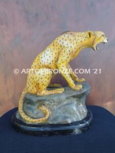 Territory Defender African Serengeti bronze cheetah sculpture for gallery, museum or private collector