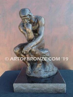 The Thinker bronze cast after Auguste Rodin’s famous centerpiece for the Gates of Hell