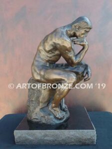 The Thinker bronze cast after Auguste Rodin’s famous centerpiece for the Gates of Hell