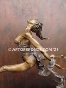 Dream the art of dance and ballet bronze sculpture showing movement of the human body