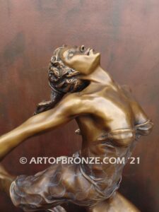 Dream the art of dance and ballet bronze sculpture showing movement of the human body