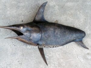 North Pacific Swordfish bronze offshore sportfishing marlin and sailfish fine art gallery sculpture