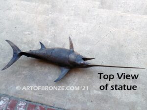 North Pacific Swordfish bronze offshore sportfishing marlin and sailfish fine art gallery sculpture